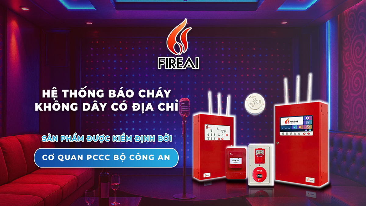 Hệ thống báo cháy tự động không dây thông minh cho quán Karaoke