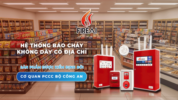 Giải pháp báo cháy không dây FireAI cho cửa hàng tạp hoá