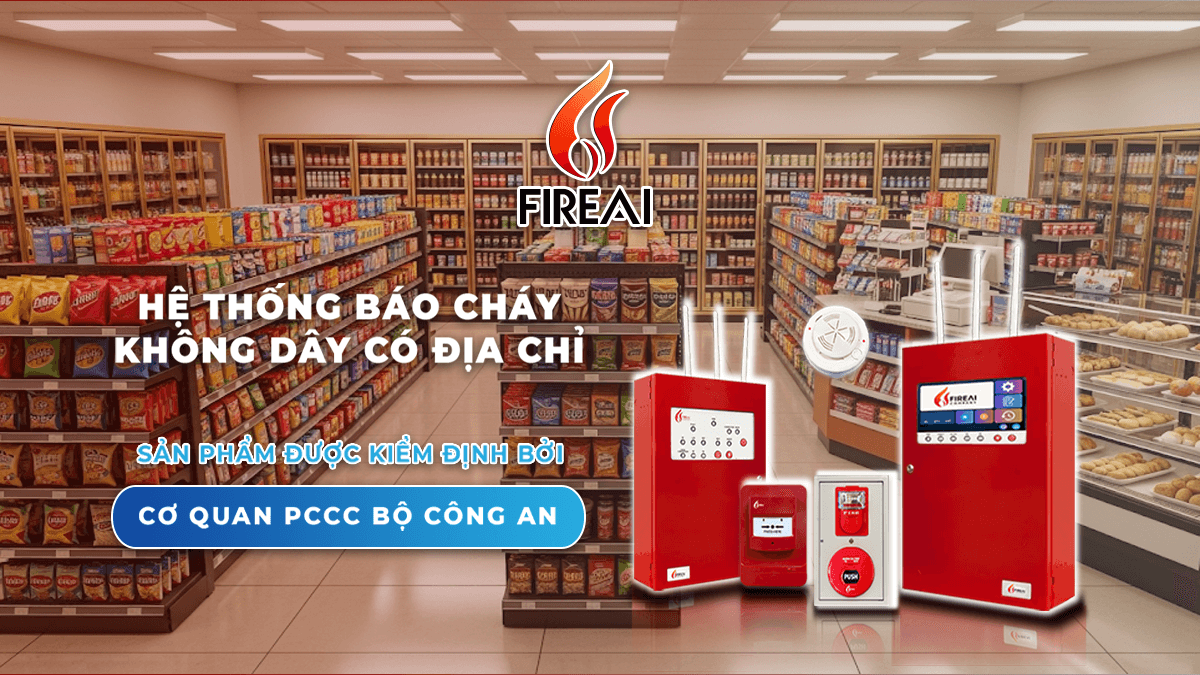 Hệ thống báo cháy không dây FireAI cho cửa hàng
