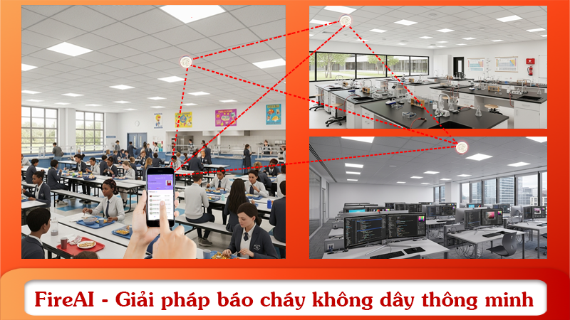 Sức mạnh công nghệ của hệ thống báo cháy FireAI cho trường học
