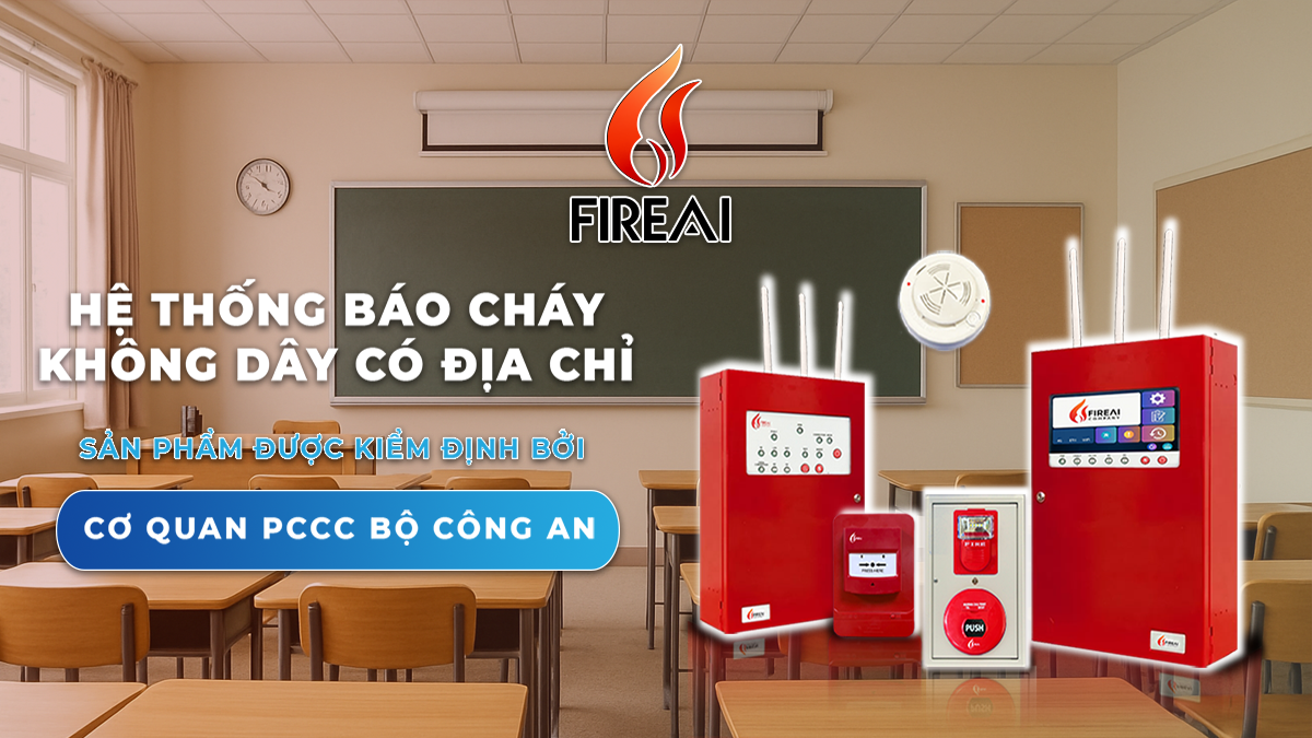 Hệ thống báo cháy không dây cho trường học