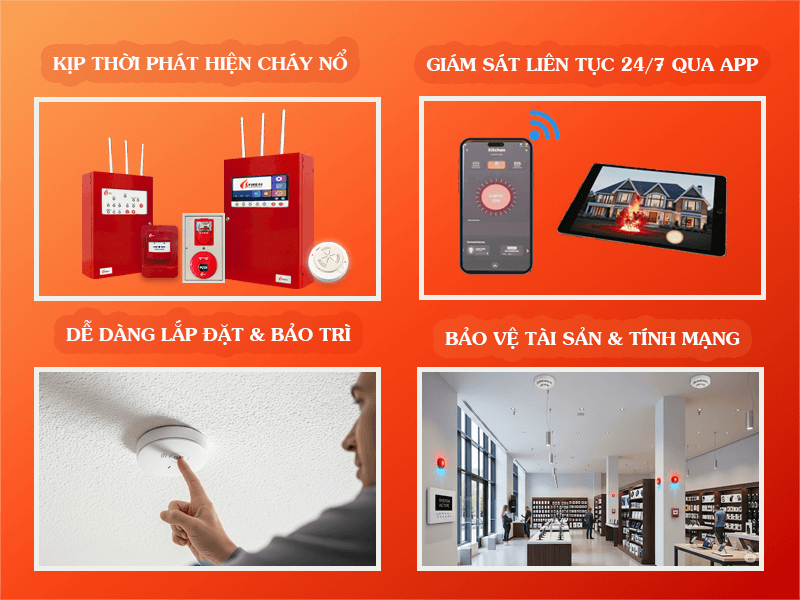 Lợi ích của việc sử dụng hệ thống báo cháy không dây FireAI