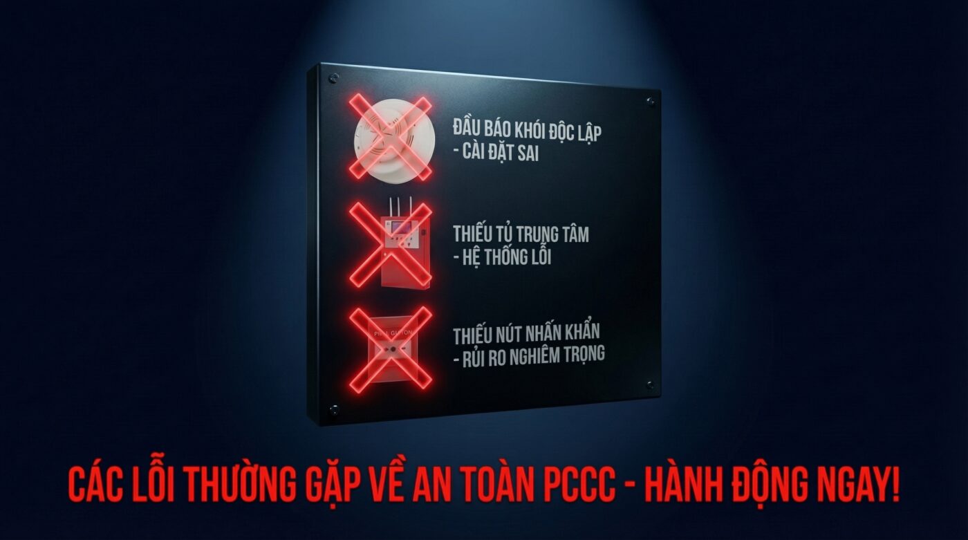 Lắp đầu báo độc lập hoặc thiếu trung tâm giám sát là lỗi phổ biến khiến chủ nhà bị xử phạt.