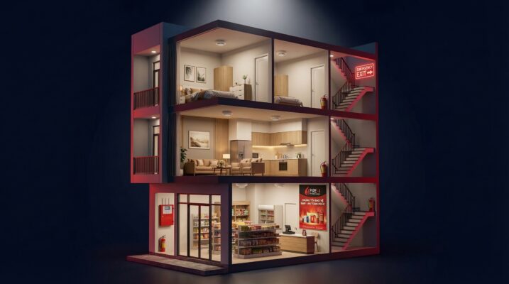 Nhà ở kết hợp kinh doanh cần trang bị hệ thống PCCC để đáp ứng quy định kiểm tra theo TCVN 3890:2023 và TCVN 5738:2021.