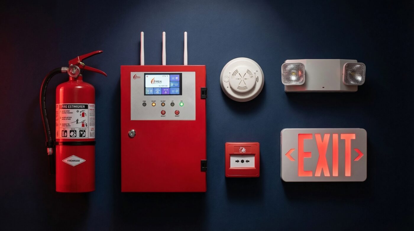 Theo TCVN 3890:2023, công trình phải có bình chữa cháy, đèn sự cố, biển thoát nạn và nội quy PCCC.