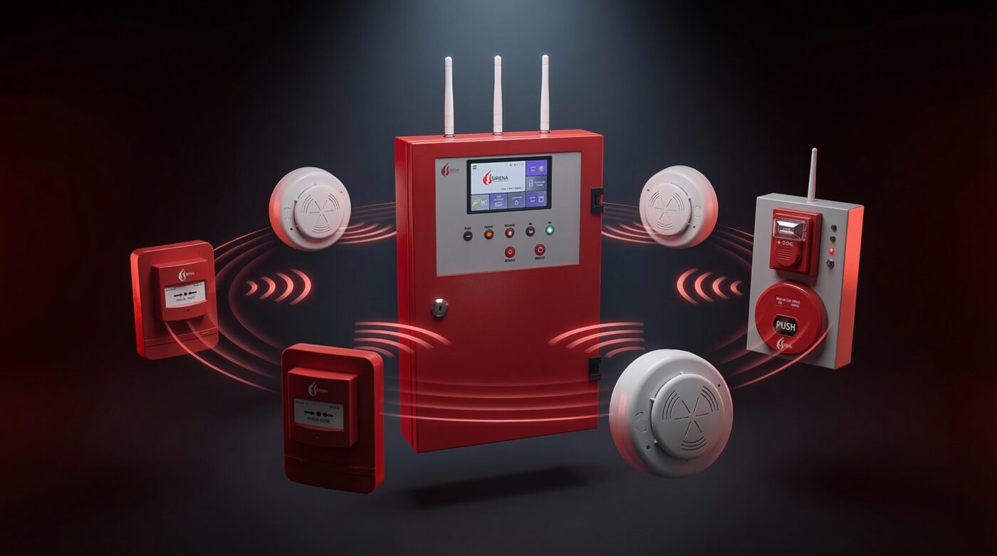 Trọn bộ thiết bị báo cháy không dây FireAI